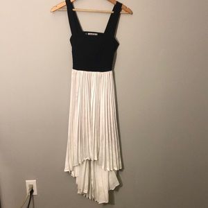 Black and white high low dress